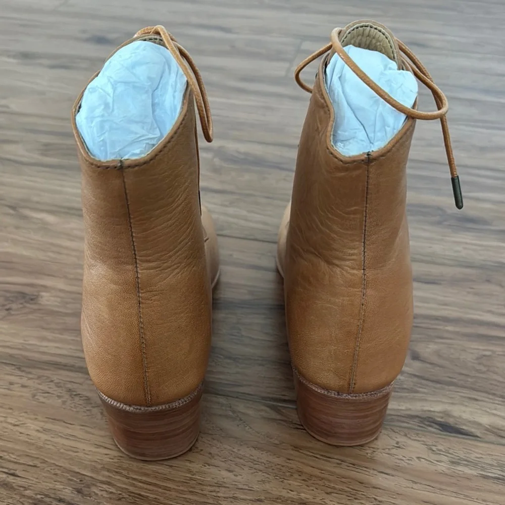 Christy Dawn Tan Ankle Boots - Picture 5 of 6